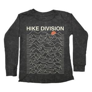 NEW TINY WHALES boys hike division t-shirt in mineral black